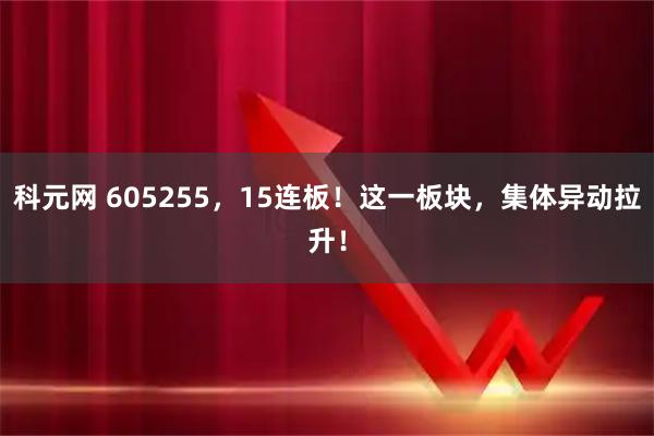 科元网 605255，15连板！这一板块，集体异动拉升！