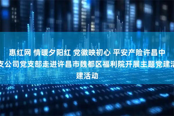 惠红网 情暖夕阳红 党徽映初心 平安产险许昌中心支公司党支部走进许昌市魏都区福利院开展主题党建活动
